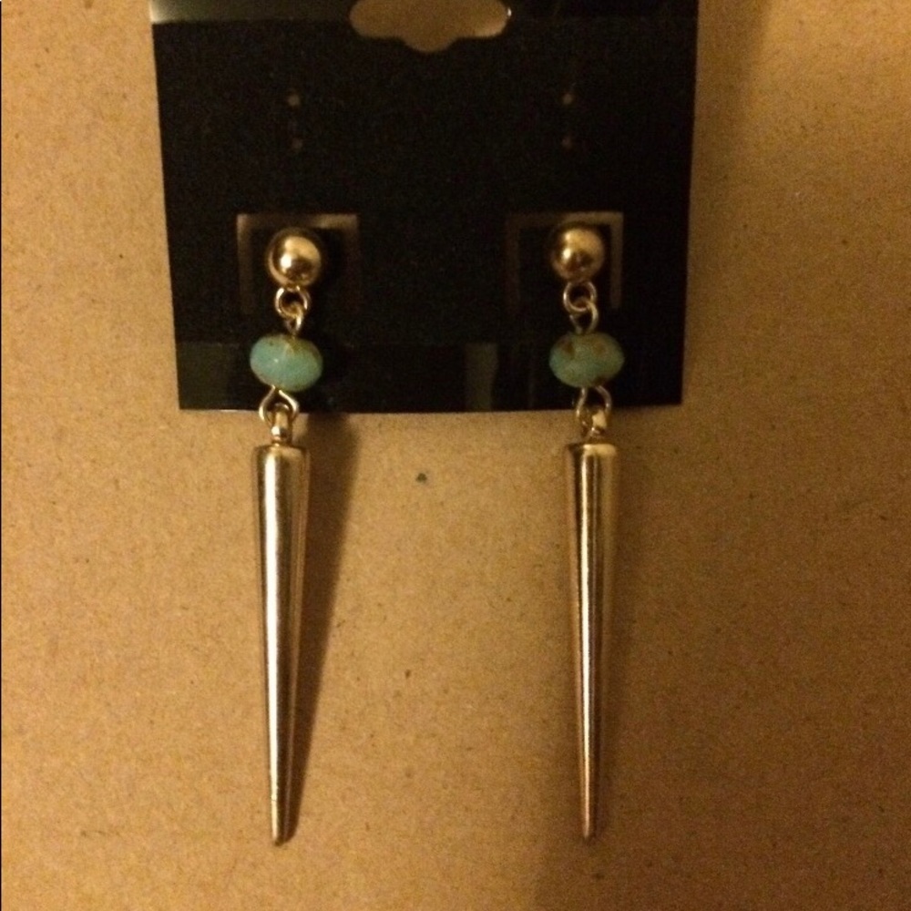 Jade & Gold Dagger Drop Earrings!